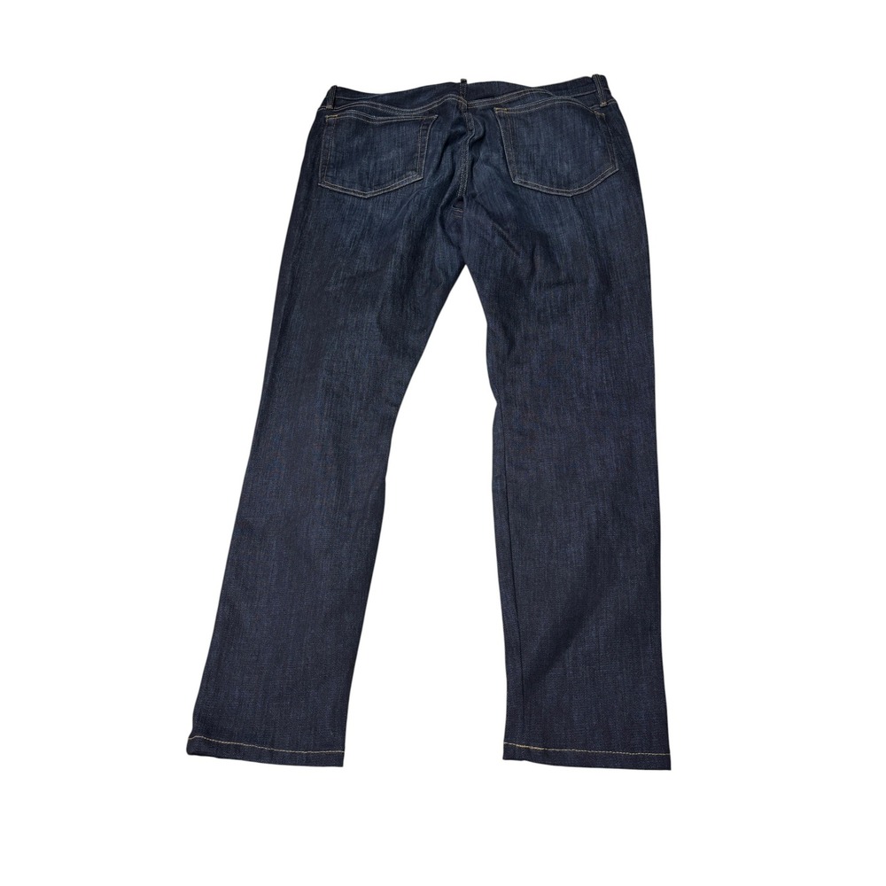 FRAME L Homme Slim Jeans Mens 33 x 28 Blue Slim Straight Stretch Denim Dark Wash - Picture 6 of 11